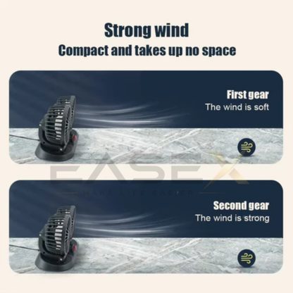 Dual Head Car Cooling Fan™ | 360° Adjustable Airflow For Driver & Passenger