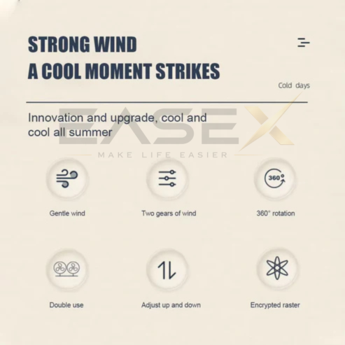 Dual Head Car Cooling Fan™ | 360° Adjustable Airflow For Driver & Passenger