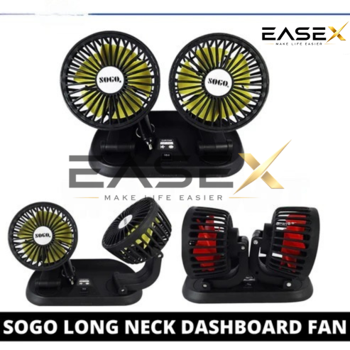 Dual Head Car Cooling Fan™ | 360° Adjustable Airflow For Driver & Passenger